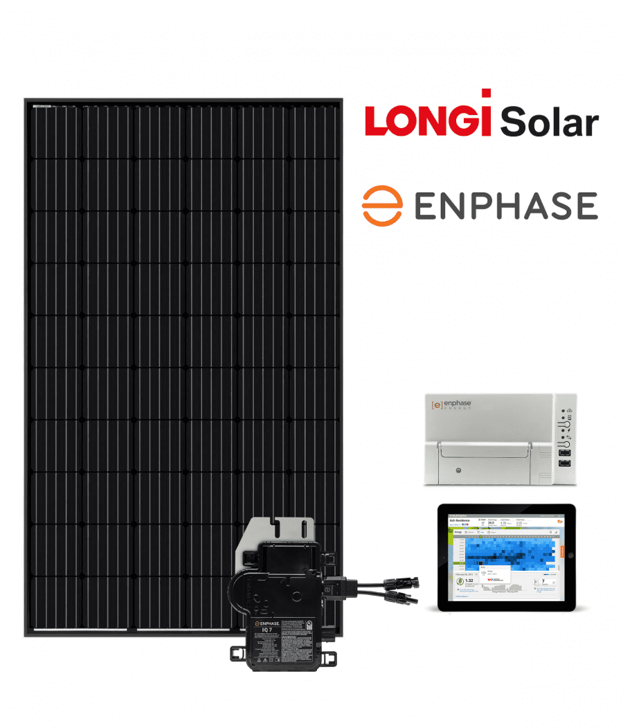 LONGi Solar Zonnepanelen - Enphase micro omvormer IQ7 - online monitoring