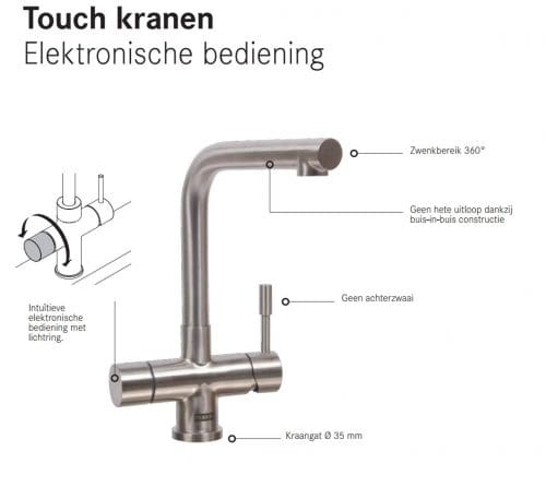 Franke - Kokend waterkraan - Touch bediening