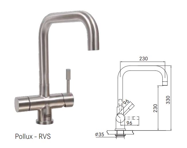 Franke Premium3 - RVS - Kokend waterkraan kopen - Incl. installatie bij u thuis - Mensonides