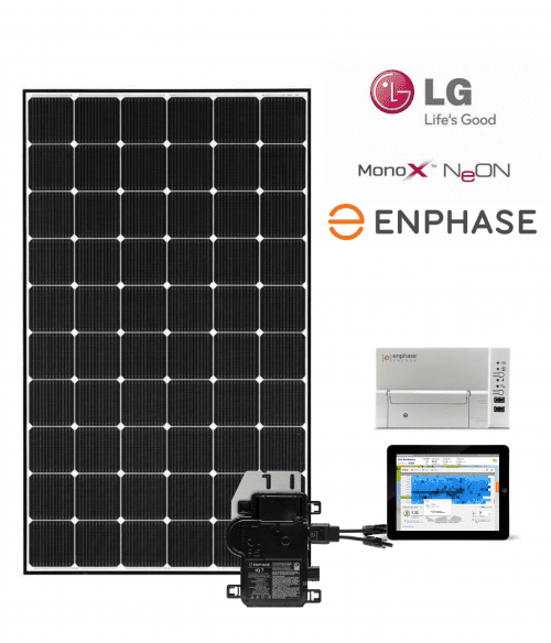 LG Neon2 zonnepanelen - Enphase micro omvormer - online monitoring