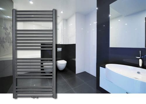 Thermrad badkamerradiator - handdoekradiator - Basic 6 - Badkamer - antraciet